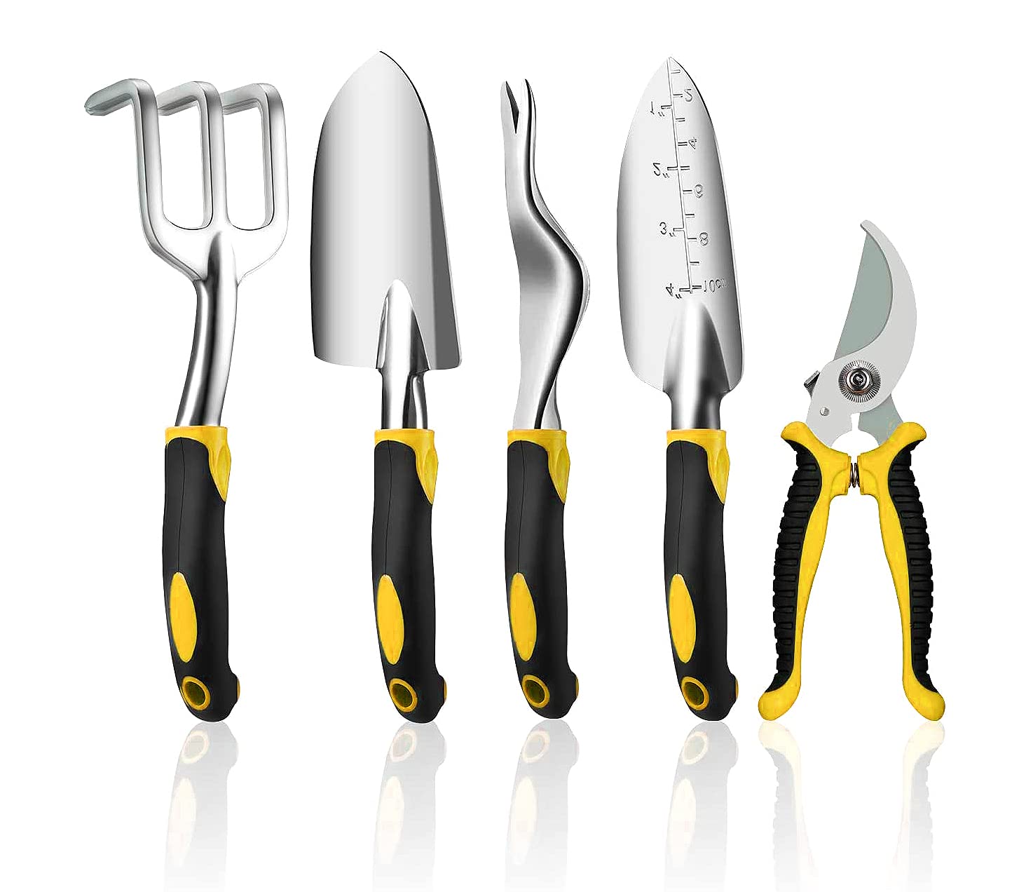 HASTHIP Garden Tools for Home Gardening,Weeder,Transplanter,Trowel,Hand rake, Pruner, Garden Tool with Cast Aluminium Heads and Ergonomic Handles, Tools Kit Set (Multi) HASTHIP Garden Tools for Home Gardening,Weeder,Transplanter,Trowel,Hand rake, Pruner, Garden Tool with Cast Aluminium Heads and Ergonomic Handles, Tools Kit Set (Multi)